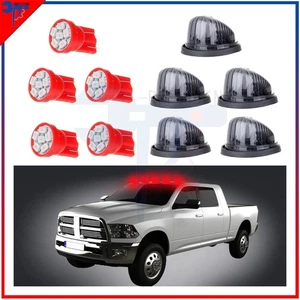 5x Smoke Cab Marker Running Light Cover+High Red+Wiring Kit For Chevrolet GMC - Picture 1 of 9