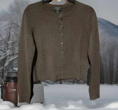 NWT Charter Club Women Long Sleeve 100% Cashmere Sweater Cardigan, Sz.S - Image 1 of 4