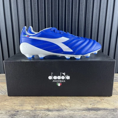 Botines de fútbol Diadora Brasil Elite2 Tech ITA LPX talla 8,5 azul blanco Foto 1 de 4