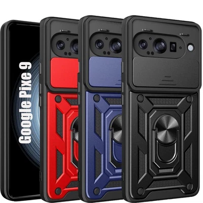 For Google Pixel 9/9 Pro/9 Pro XL/9A Ring Kickstand Shockproof Protective Cover - Image 1 of 4