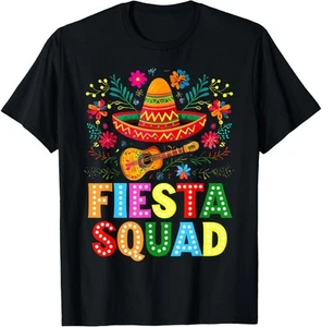 Fiesta Squad Cinco De Mayo Let's Fiesta Mexican Men Women T-Shirt Hoodie - Picture 1 of 18