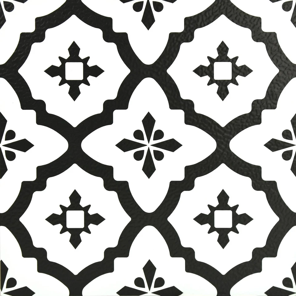 Floorpops FP2480 Comet Peel & Stick Tiles Floor Decal Black