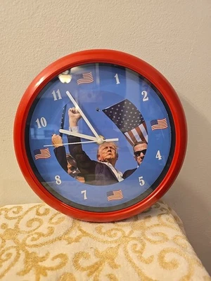 Donald Trump  Wall Clock Fight, Fight, Fight Theme - Image 1 of 3