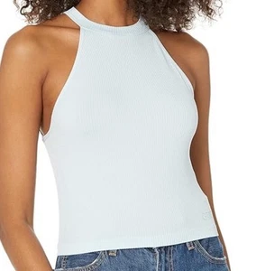 GUESS Women's Sleeveless Tori with Lace Seamless Top Helium Size M - Picture 1 of 6