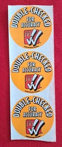McDonalds Aufkleber 1992 doppelt auf Genauigkeit geprüft 3 Stück Vintage RAR - Bild 1 von 2