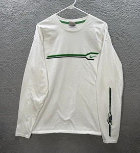 Vintage Nike Shirt Adult 2XL XXL White Embroidered Swoosh Skater Grunge Y2K Mens - Picture 1 of 11