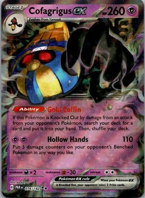 Cofagrigus ex 076/182 SV04: Paradox Rift Holo Double Rare NM - Image 1 of 2