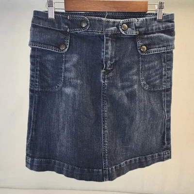 Minifalda de mezclilla Citizens of Humanity bolsillos lavados oscuros etiqueta para mujer talla 28 Foto 1 de 4