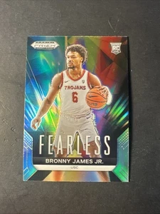Selecciones del draft Panini Prizm 2024 Fearless RC novato plata Prizm #3 Bronny James Jr - Imagen 1 de 4
