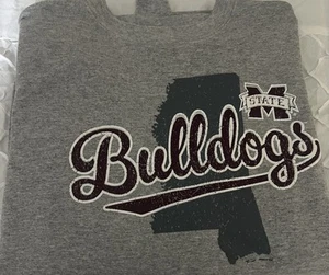 Neu mit Etikett neu Mississippi State Bulldogs grau Fleece Crew Sweatshirt XL HAIL STATE - Bild 1 von 3