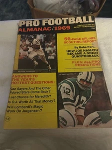 Pro Football Almanac 1969 Vintage Magazine AFL NFL Joe Namath OJ Simpson Bears - Bild 1 von 2