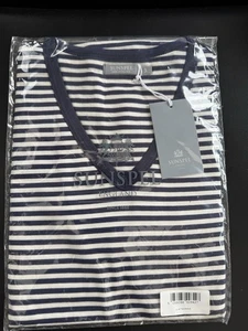 Sunspel T Shirt Beautiful French Stripe V-Neck Short Sleeved Small - Picture 1 of 11