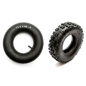 Tyre & Inner Tube 4.10-6 Buggy 410-6 Off Road Knobbly 4.10 - 6 Inch Wheel - Picture 1 of 11