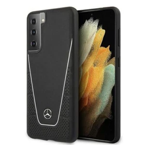 Funda Dura De Cuero De Lujo Mercedes Dynamic Line Para S21 + G996 Negra - Imagen 1 de 7