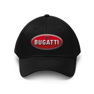 Bugatti Racing Black Hat Baseball Cap Size S/M And L/XL - Picture 1 of 3