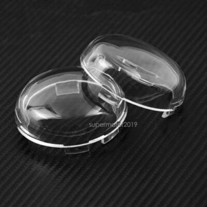 2Pcs Clear Turn Signal Lens Cover Fit For Harley Dyna Softail Sportster 2000-19 - Picture 1 of 4