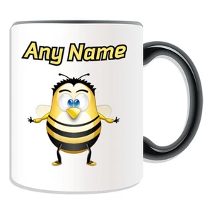 Personalised Gift Bee Mug Money Box Cup Funny Novelty Penguin Cartoon Honey Name - Picture 1 of 21