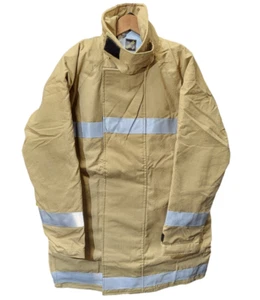 Waterproof Firefighter Jacket Goretex Bristol Gold PBI Medium Tall Reflective - Picture 1 of 5
