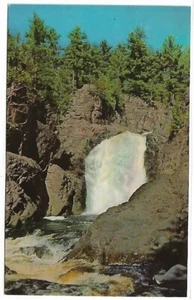 VTG Postcard - Brownstone Falls, Bad River Gorge Copper Falls, Mellen, WI - Picture 1 of 2