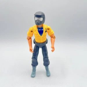 Adventure Wheels Action Figure 4" Motociclista Camicia Gialla Casco Nero - Foto 1 di 5