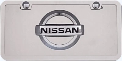 NISSAN 3d  License Plate + Stainless  frame & Lens - Image 1 of 2