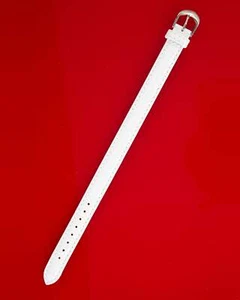 Ecclissi 14mm One-Piece White Alligator Grain Leather Strap original Buckle - Picture 1 of 5