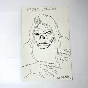 "Boceto original firmado The Art of Skinner 7""x11"" pulgadas" - Imagen 1 de 14