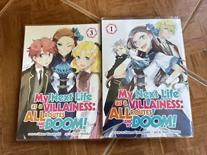 My Next Life As a Villainess :All Routes Lead To Doom! Vol 1 And 3 Manga English - Picture 1 of 1