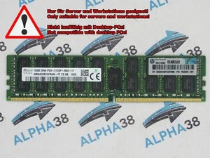 Hynix 16 GB DDR4-2133 PC4-17000P-R HMA42GR7AFR4N-TF CL15 12V Server Ram - Bild 1 von 1