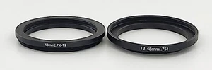 (2) Adaptador de cámara telescópica "T2" anillos de paso (42 mm-48 mm) y (48 mm-42 mm) 0,75 - EE. UU. - Imagen 1 de 1