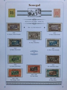 France Colonies Senegal. 1914 - 1926 'The Markets'. Lovely Page of stamps. - Picture 1 of 9