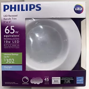 Philips LED Recessed Retrofit Trim Light 5" / 6" 10w / 65w New Daylight - Picture 1 of 8