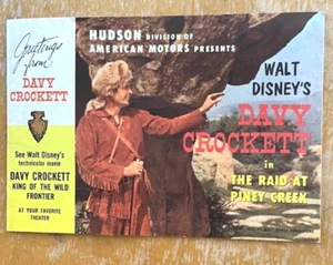 Davey Crocket Disneyland 1955 Hudson Advertisement Comic Book Pamphlet Collect - Picture 1 of 5