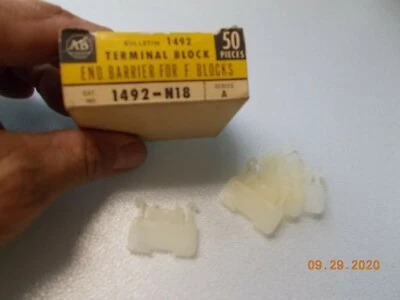 NOS Allen Bradley 1492-N18 Series A End Barrier for F Blocks, Box of 48 - Image 1 of 3