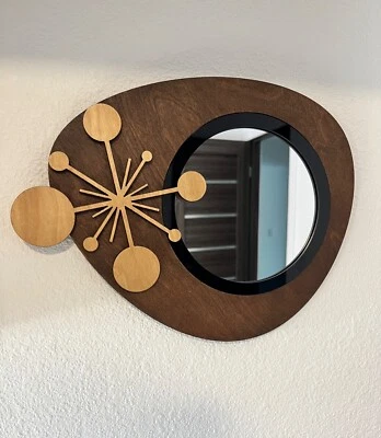 Mid Century Modern Mirror - Image 1 of 4