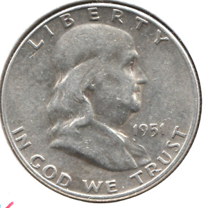1951 San Francisco Mint 50C Franklin Half Dollar - 90% Silver - Lot # H$F 311