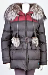 PRADA Silver fox trimmed down coat size it 48 UK 14-16 RRP £2680 - Picture 1 of 9