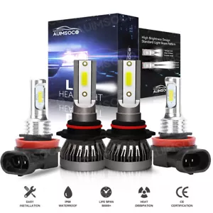 For Toyota Camry 2007-2017 4PC 8000K Combo LED Headlight High Low Beam Bulbs Kit - Picture 1 of 12