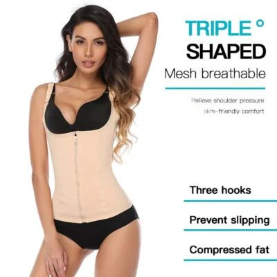 Entrenador de cintura con correa ajustable - Chaleco más delgado talla grande control de barriga prendas moldeadoras Foto 1 de 4