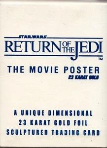 PÓSTER DE LA PELÍCULA STAR WARS RETURN OF THE JEDI ROTJ 1996 TARJETA DE ORO DE 23 QUILATES CON CERTIFICADO DE AUTENTICIDAD - Imagen 1 de 5