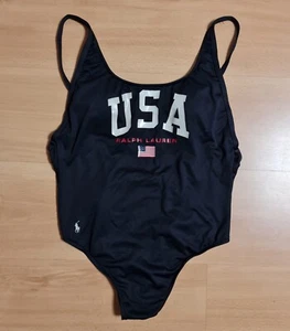 Damen Badeanzug Ralph Lauren Muster Schwarz Gr.S - Bild 1 von 5