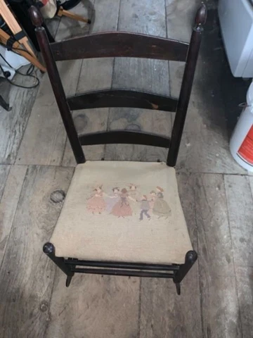 Primitive Shaker Children’s Rocking Chair Ring Around Rosies Cover