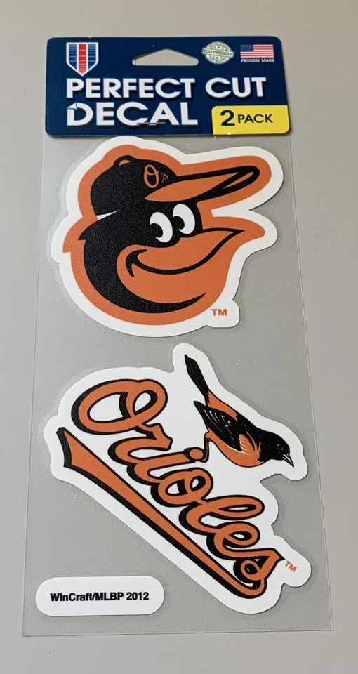 Baltimore Orioles Official 3 x 3 Inch (1) Logo & (1) Name Cut Decal By WinCraft! - Image 1 of 1