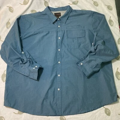 Northwest Territory Mens Long Sleeve Collared Blue Shirt Plus Size 4X.    A - Image 1 of 4