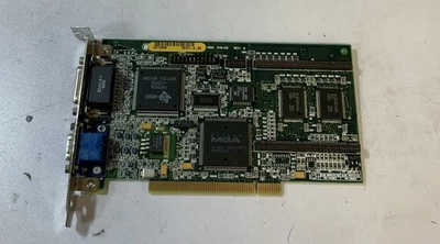 HP 5064-0240 Matrox Millenium MGA 2MB Dual Port PCI Graphics/Video Card "Q6F" - Image 1 of 4