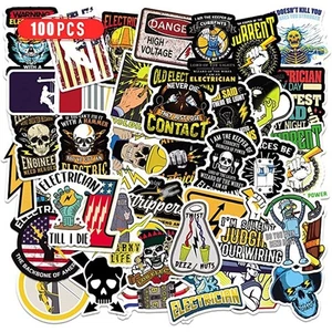 200 Pezzi Adesivo Cappello Rigido Elettricista Costruzione Lineman Casco Decalcomanie Ibew Tool - Foto 1 di 8