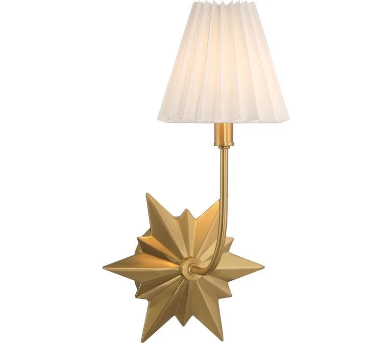 Aplique de pared Savoy House 9-4408-1-322 de madera maciza, 1 luz 60 vatios, latón cálido Foto 1 de 1