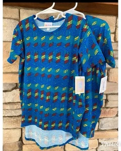 New (2) Matching Girls Lularoe Gracie Tops Size 8 Twining NWT - Picture 1 of 7