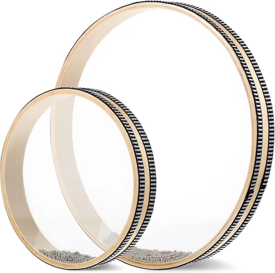 2 Pezzi Sea Wave Drum - Tamburo Oceanico Trasparente 30 Cm Con Sfere in Acciaio  - Immagine 1 di 4