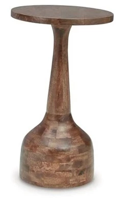  Joville Casual Turned-Design Accent Table, Light Brown  - Image 1 of 4